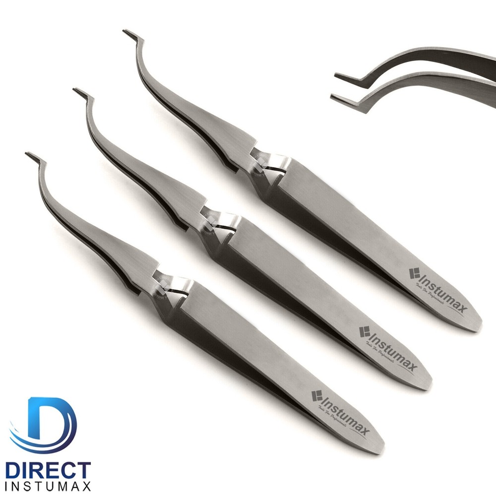 3Pcs Set Dental Orthodontic Brackets Holder Buccal Tube Tweezers Bonding Placer