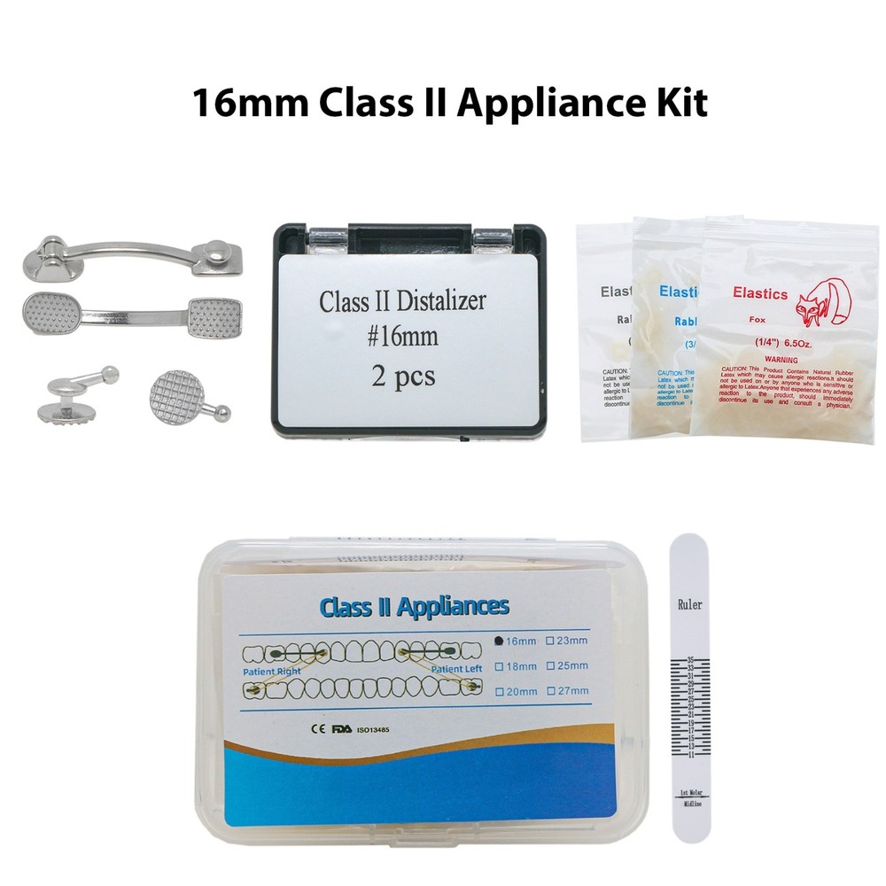 Dental Orthodontic Class II Appliance Kit Distalizer Corrector Bondable Rubber