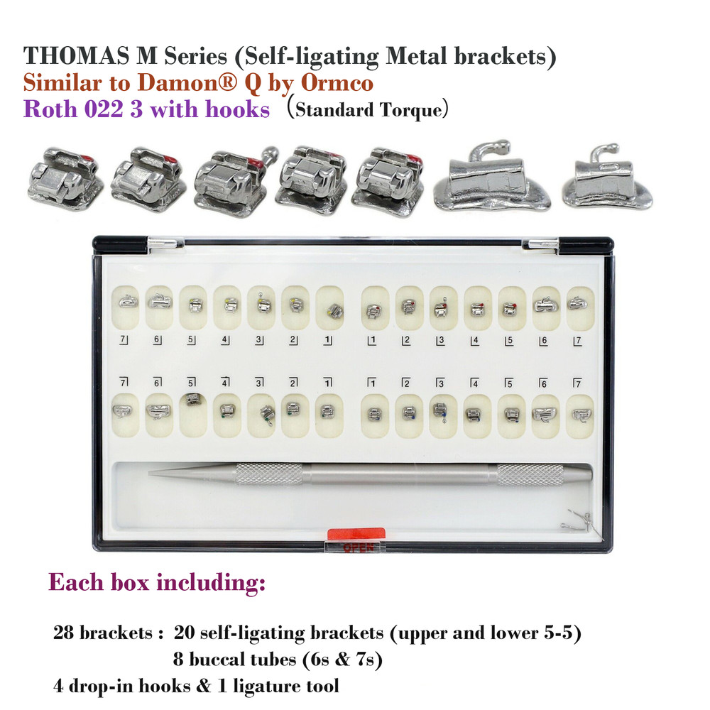 Damon Q Dental Orthodontic Self Ligating Brackets Metal Braces Roth MBT 022