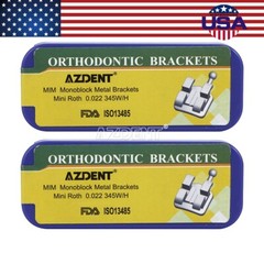 10Pack Brackets de Ortodoncia Mini Roth .022 con Ganchos Disponible en 3, 4 y 5