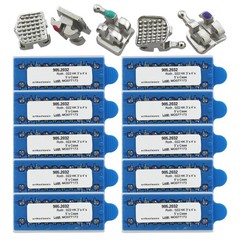 Dental Orthodontic Brackets Braces MIM Metal Roth 022 345 Hooks 5-5 Mini Blue