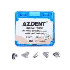 AZDENT Dental Orthodontic Buccal Tubes 1st/2nd Molar Non-Conv Roth MBT 022 018