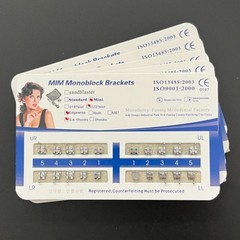 100Sets Dental Orthodontic Brackets Metal Brace Monoblock Mini Edgewise 022 345