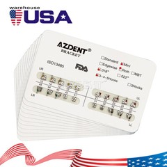 20PCS AZDENT Dental Orthodontic Brackets Braces Mini Roth Slot.018 Hooks 3-4-5