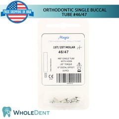 40x 0rthodontic Dental Single Buccal Tube Bondable Non-Convertional Hook Magic