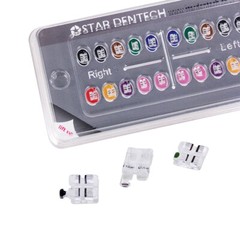 Dental Orthodontic Sapphire Ceramic Brackets Braces MBT.022 Hooks 345 USA