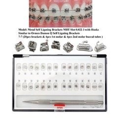 Self Ligating Damon Q Brackets Ceramic Metal Orthodontic Braces Roth MBT 022 345