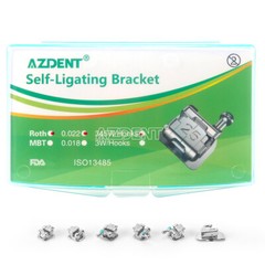 AZDental Orthodontic Self-ligating Brackets Braces Mini Roth/MBT.022 Hooks 345