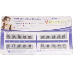 20 Sets Dental Orthodontic Metal Bracket MIM Monoblock Mini Roth 018 345 hook