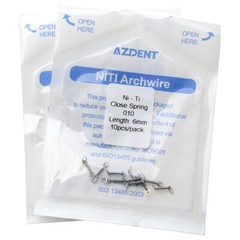 Dental Orthodontic Niti Closed Coil Spring 10Pcs/Pack 6 Sizes AZDENT