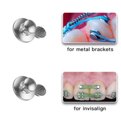 Orthodontic Crimpable Hook Sliding Spiral Dental button traction hook Stop 50pcs