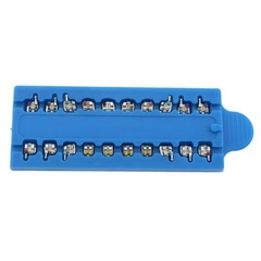 Dental Orthodontic Brackets Braces MIM Metal Roth 022 345 Hooks 5-5 Mini Blue