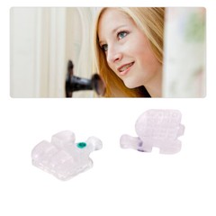 Dental Ortho Brackets MBT/Roth.022 3 4 5Hooks Ceramic Marked Invisible Clear AZ
