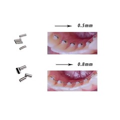 Dental Ortho Crimpable Mini Stops 0.8/0.5mm Crimpable Hooks Round Wires 10pcs/pc