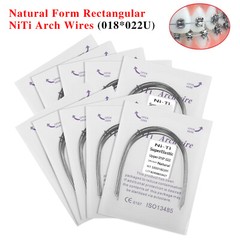 100pc Dental Ortho Niti Natural Form Super Elastic Rectangular Arch Wires 18x22U