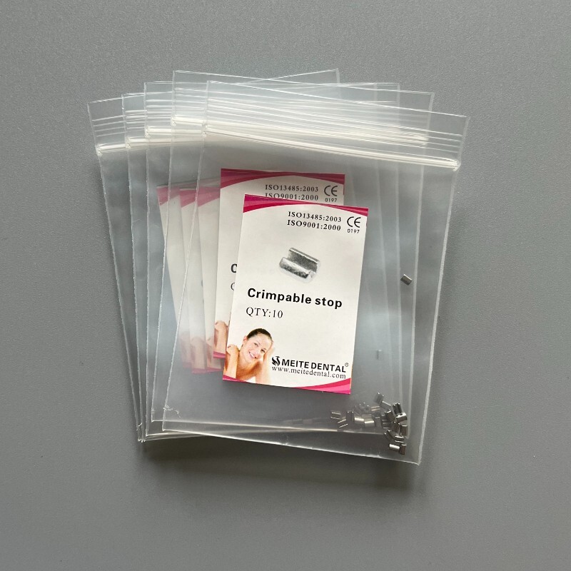 50 Pcs Dental Orthodontic Crimpable Hook Stop Stainless Steel 5 Bags
