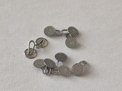 10pcs Dental Lingual Buttons With Traction Hook Mesh Base Round Long