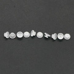 US 100Pcs Ortho Lingual Buttons Dental Ceramic/Metal Bondable Round Mesh Base