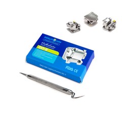 Dental Orthodontic Metal Brackets Self-ligating MINI Brace ROTH MBT 022 Adhesive