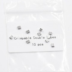 1 Set/10pcs Dental Orthodontic Crimpable Hooks Double Tubes Stops Lingual Button