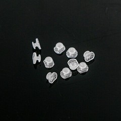 Orthodontic Dental Bondable Clear Ceramic Lingual Button Round/Rectangular Base