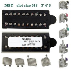 Dental Orthodontic Brackets Metal Braces MIM Mini Roth MBT 0.018 345 Hooks 5-5