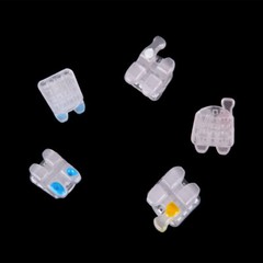 Dental Ortho Brackets MBT/Roth.022 3 4 5Hooks Ceramic Marked Invisible Clear AZ