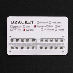 20 Pcs/Box Dental Orthodontic Metal Bracket MIM Monoblock Edgewise 018/022