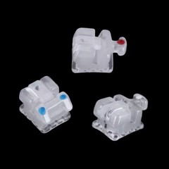 1Set / 20pcs Ceramic Self Ligiating Brackets Roth/ MBT 345 Hook 022 Slot Dental