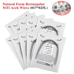 100pc Dental Ortho Niti Natural Form Super Elastic Rectangular Arch Wires 17x25L