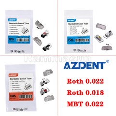 dental ortodoncia Tubos bucales adheribles 1er molar Roth MBT 022/018 AZDENT