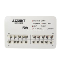 10X Dental Orthodontic Brackets Braces Metal Standard Roth .018 Hooks 3 4 5 FDA