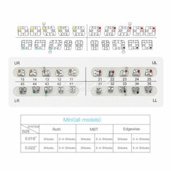 10 X AZDENT Dental Orthodontic Brackets Braces Mini MBT.022 Hook 3 Metal