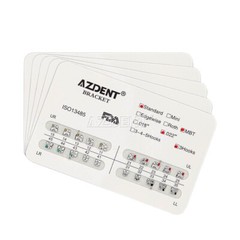 20PCS AZDENT Dental Orthodontic Bracket Brace Metal Standard MBT Slot.022 Hook 3