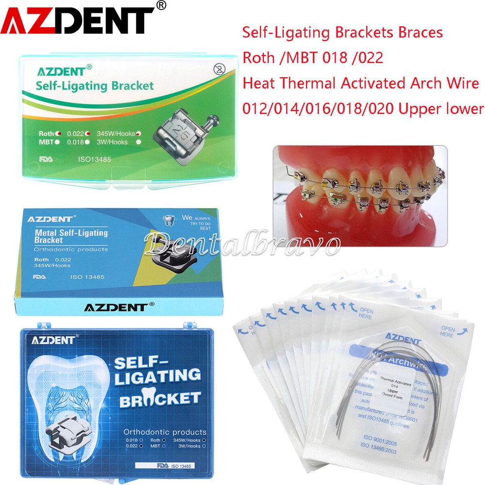 Dental Ortho Self-Ligating Brackets Braces /Heat Thermal Activated Arch Wire