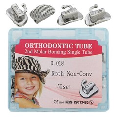 tubos de ortodoncia Orthodontic Molar Tubes Brackets Buccal Roth MBT 022 1st 2nd