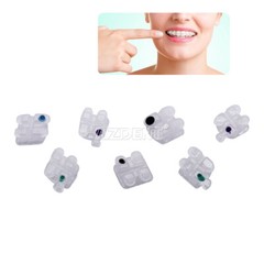 10X AZDENT Dental Orthodontic Ceramic Brackets Braces Roth Slot.022 Hooks 3-4-5