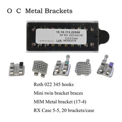 Dental Orthodontic Brackets Metal Braces MIM Mini Roth MBT 022 018 345 Hooks 5-5