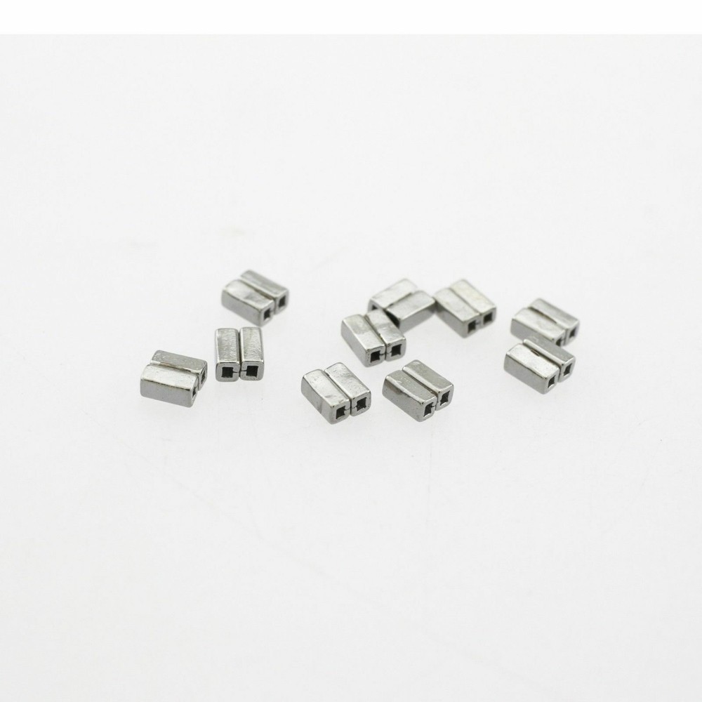 50 Pcs Dental Orthodontic Crimpable Double Tubes Cross Hook Anchorage Systems