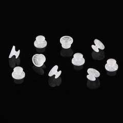 AZDENT Dental Orthodontic Composite Clear Ceramic Lingual Buttons for Round Base