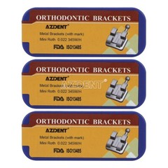 5 Box Dental Orthodontic Metal Bracket Mini Roth.022 with 3-4-5 Hooks Laser Mark