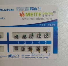 100Sets Dental Orthodontic Metal Brackets Mini Roth/MBT/Edgewise 022 345 Hooks