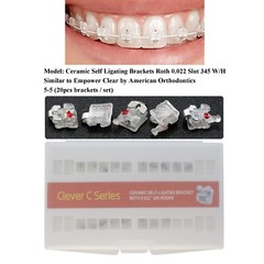 Self Ligating Empower Brackets Metal DAMON Q Clear Ceramic Braces MBT Roth 022