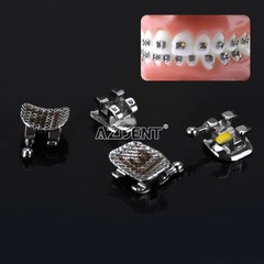 10X AZDENT Dental Ortho Split Welding Brackets Mini Roth.022 Hook 345 Laser Mark