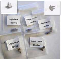 100 Pcs Dental Orthodontics Tongue Tamers Mini Spur Educador Lingual Mesh Base