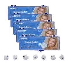 AZDENT Dental Orthodontic Ceramic Brackets Braces Roth /MBT 018 /0.022 Hooks 345
