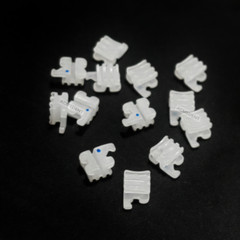 100Pcs Dental Orthodontic Brackets Ceramic Metal Bracket Mini Roth Hooks 022