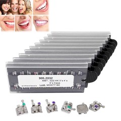 Dental Orthodontic Monoblock Bracket Braces Mini Roth/MBT 018/022 Hooks 3-4-5