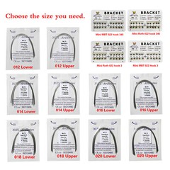 10 packs Dental Ortho Braces Mini/Standard Roth 022 Hook 345 /NITI Arch Wires OR