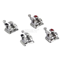 10X Dental MIM Orthodontic Bracket Brace Metal Mini MBT.022 Hooks 345 Laser Mark